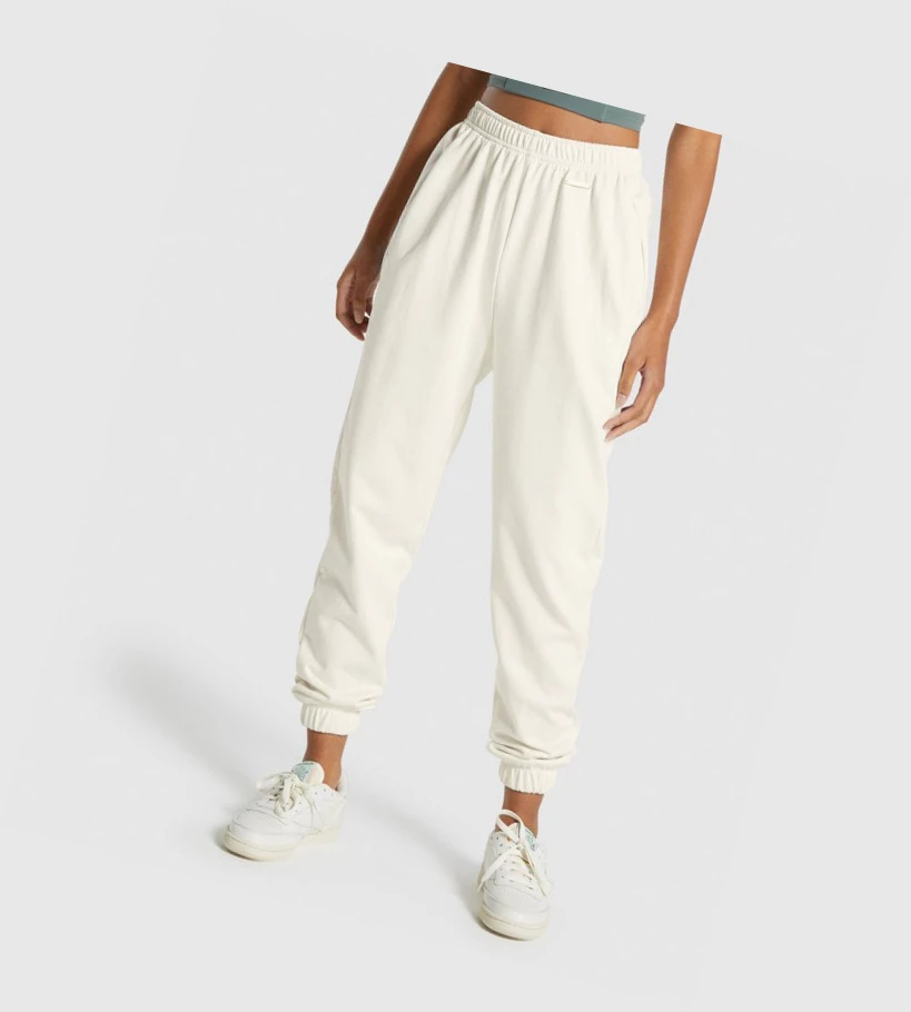 Dámské Kalhoty Jogger Gymshark Whitney Loose Bílé | CZ-4410856