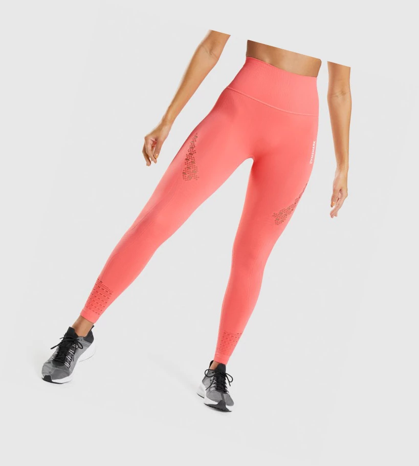 Dámské Legíny Gymshark Energy Seamless High Waisted Růžové | CZ-4410761