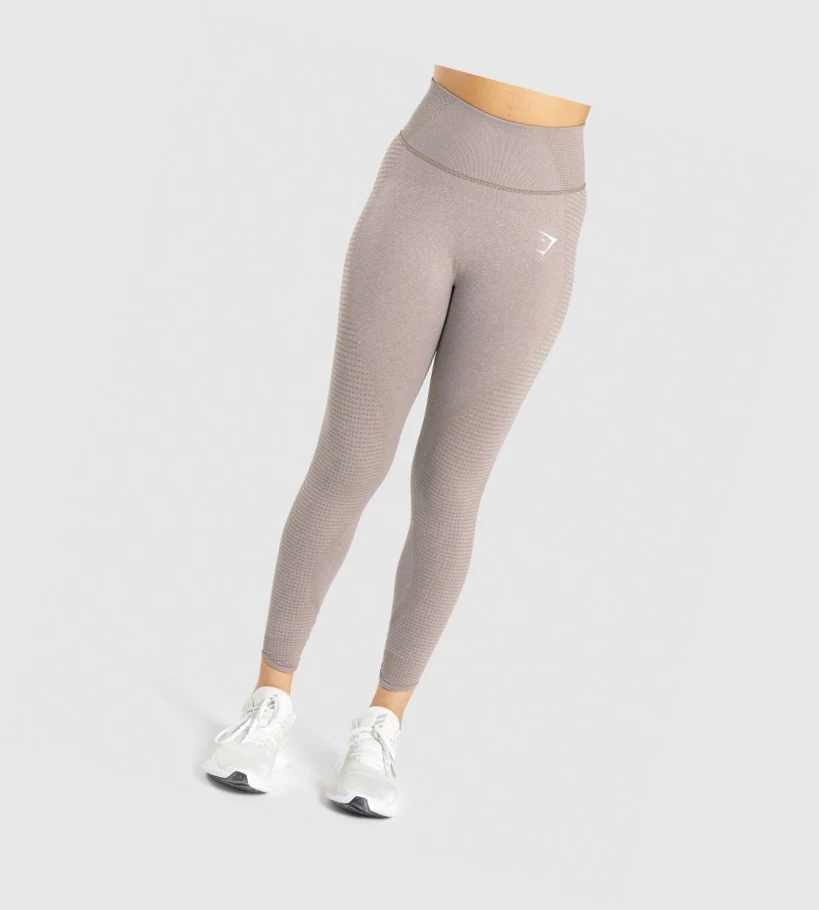 Dámské Legíny Gymshark Vital Rise Seamless High Waisted Šedé Hnědé | CZ-4410762