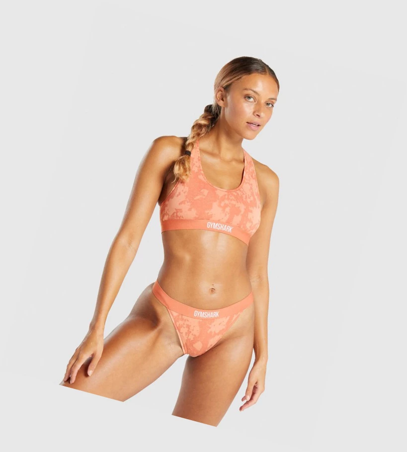 Dámské Spodní Prádlo Gymshark Bavlněné Bralette Oranžové | CZ-4409311