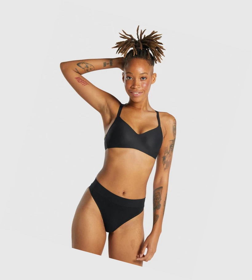 Dámské Spodní Prádlo Gymshark Moulded Cup Bra Černé | CZ-4409294