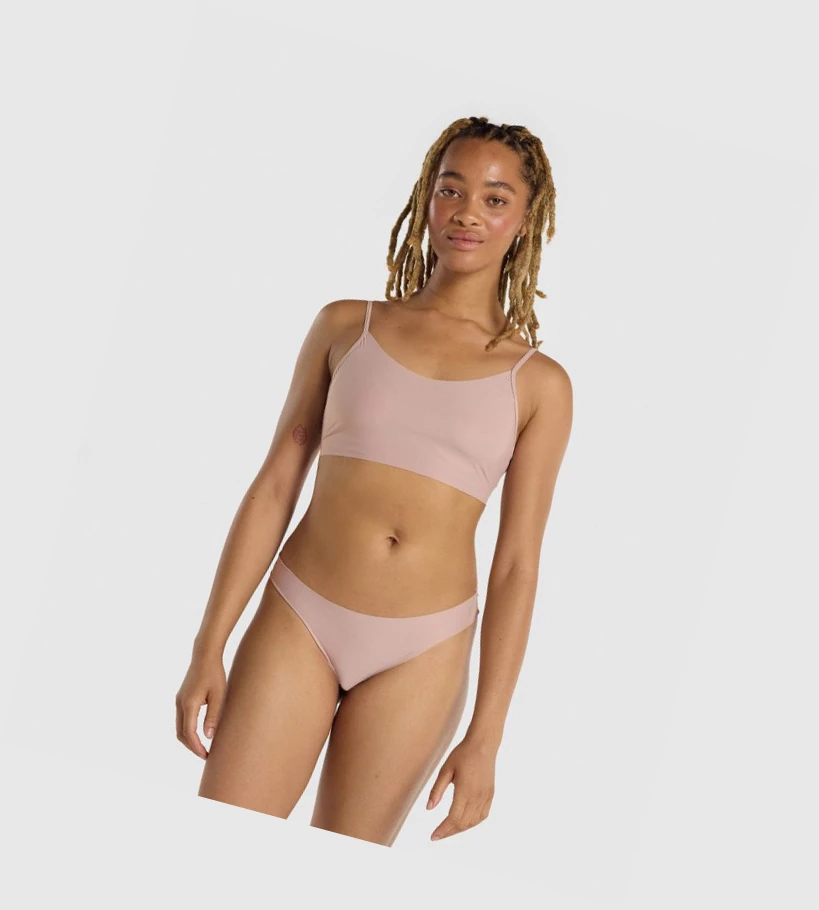 Dámské Spodní Prádlo Gymshark No VPL Bralette Šedé Hnědé | CZ-4409321