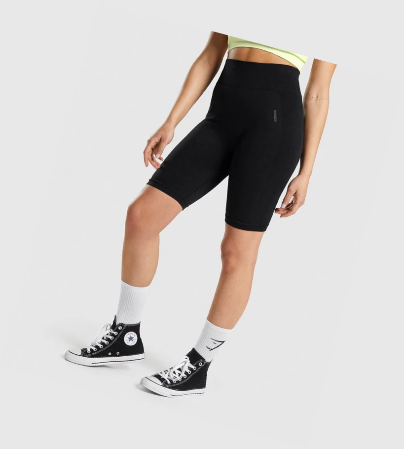 Dámské Šortky Gymshark Flex Cycling Černé Šedé | CZ-4410645