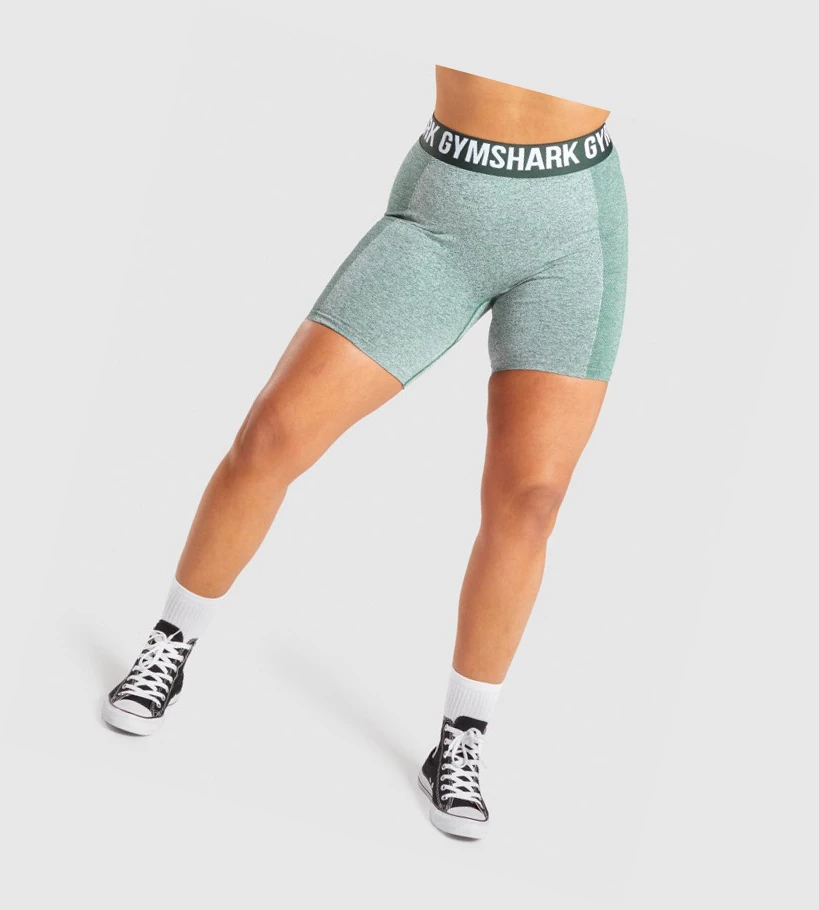 Dámské Šortky Gymshark Flex Tmavě Zelene | CZ-4410650