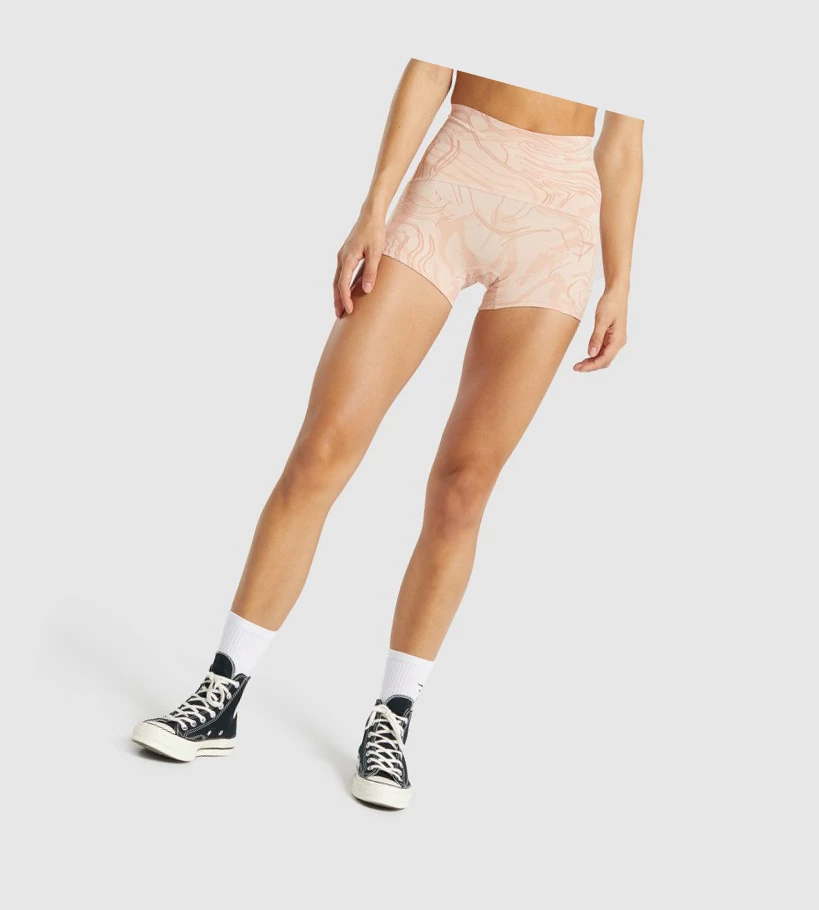 Dámské Šortky Gymshark GS Power Support Světle Růžové | CZ-4410603