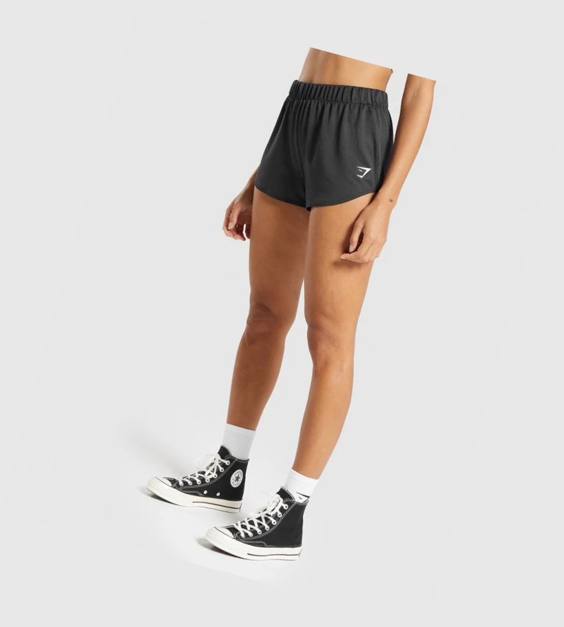Dámské Šortky Gymshark Tréninková Mesh Černé | CZ-4410497