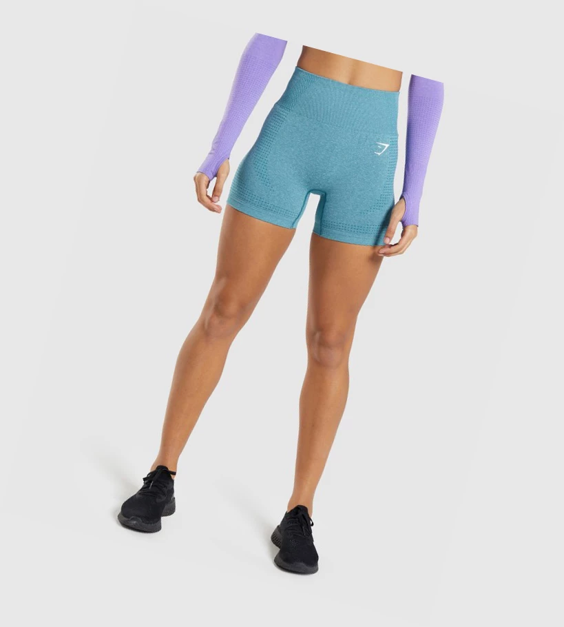 Dámské Šortky Gymshark Vital Seamless 2.0 Tyrkysové | CZ-4410636