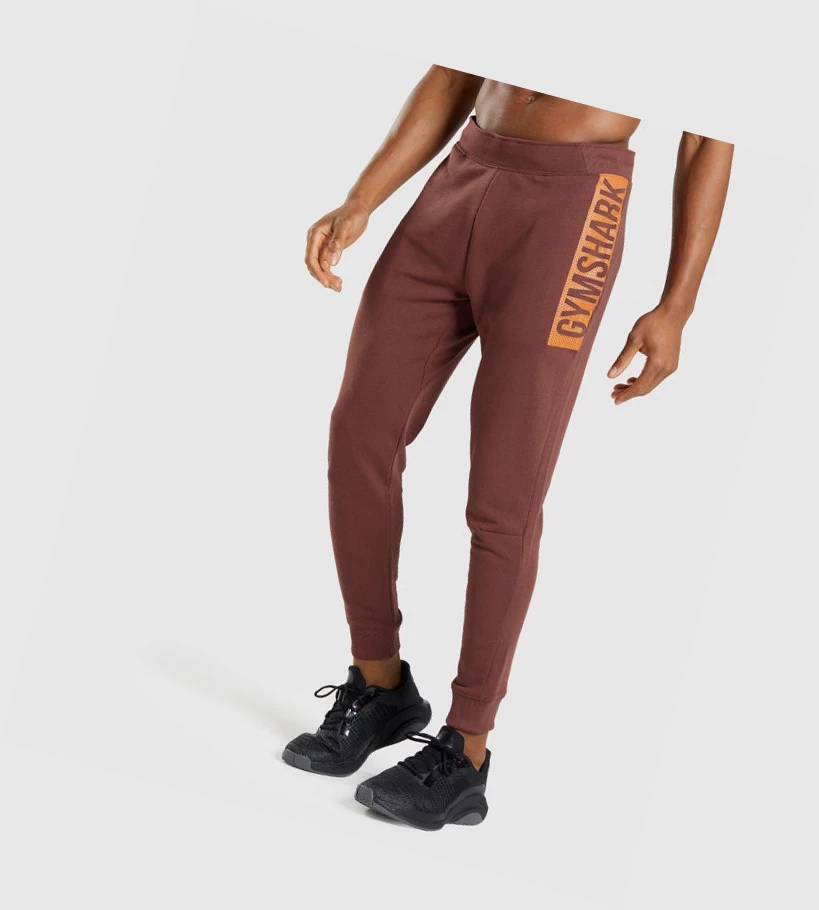 Pánské Kalhoty Jogger Gymshark Bold Růžové Hnědé | CZ-4410806