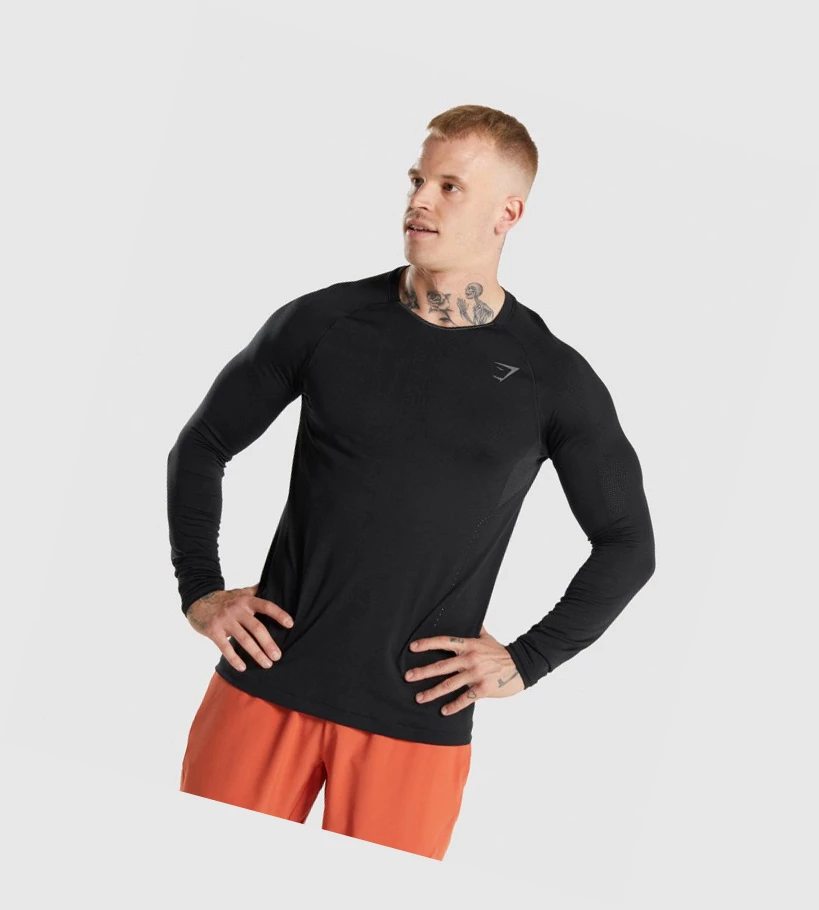 Pánské Tričko Gymshark Apex Černé | CZ-4409834