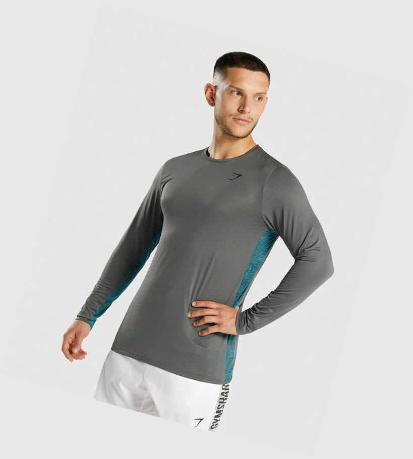 Pánské Tričko Gymshark Sportovní Šedé | CZ-4409781