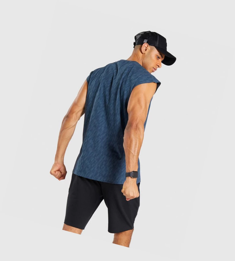 Pánské Tílko Gymshark Critical Cut Off Bez Rukávů Tyrkysové | CZ-4409361