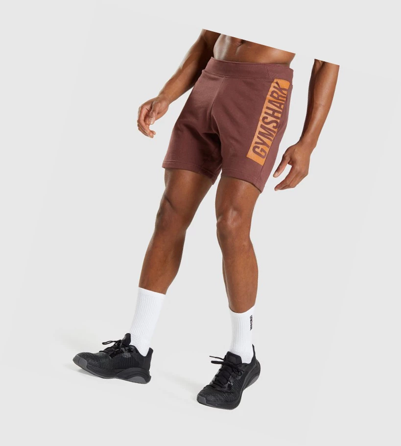 Pánské Šortky Gymshark Bold Růžové Hnědé | CZ-4410487